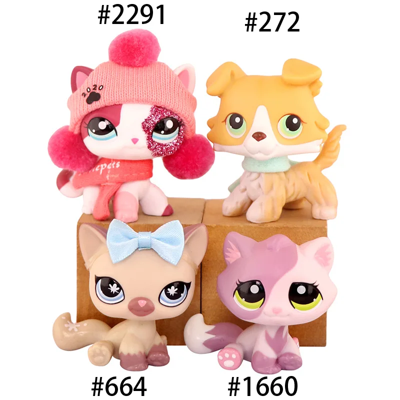 

4 Pcs/Set Mini Pet Store Set Shaking Head Doll Childhood Memories Can Be Collected Cute Big Eyed Doll Exquisite Ornaments