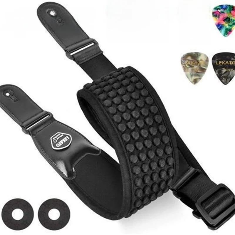 lekato-lgs1-adjustable-guitar-strap-belt-with-3d-sponge-filling-comfortable-cushioning-for-guitarists-universal-adult-size