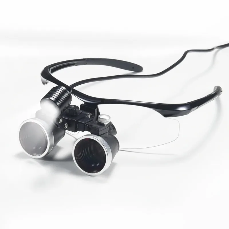 Lightweight Dentistry Surgical Magnifying Instrument 2.5X 3.5X Dual Power Optical Loupe 320 to 420mm Dental Operation Magnifier