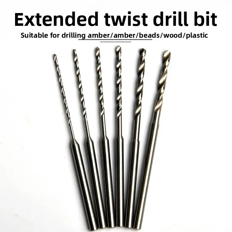 2.35mm Shank Extended Reduced‑Shank HSS Twist Drills / Dental Handpiece Drilling Bits / Solid Carbide Drill Pins for Jewelry