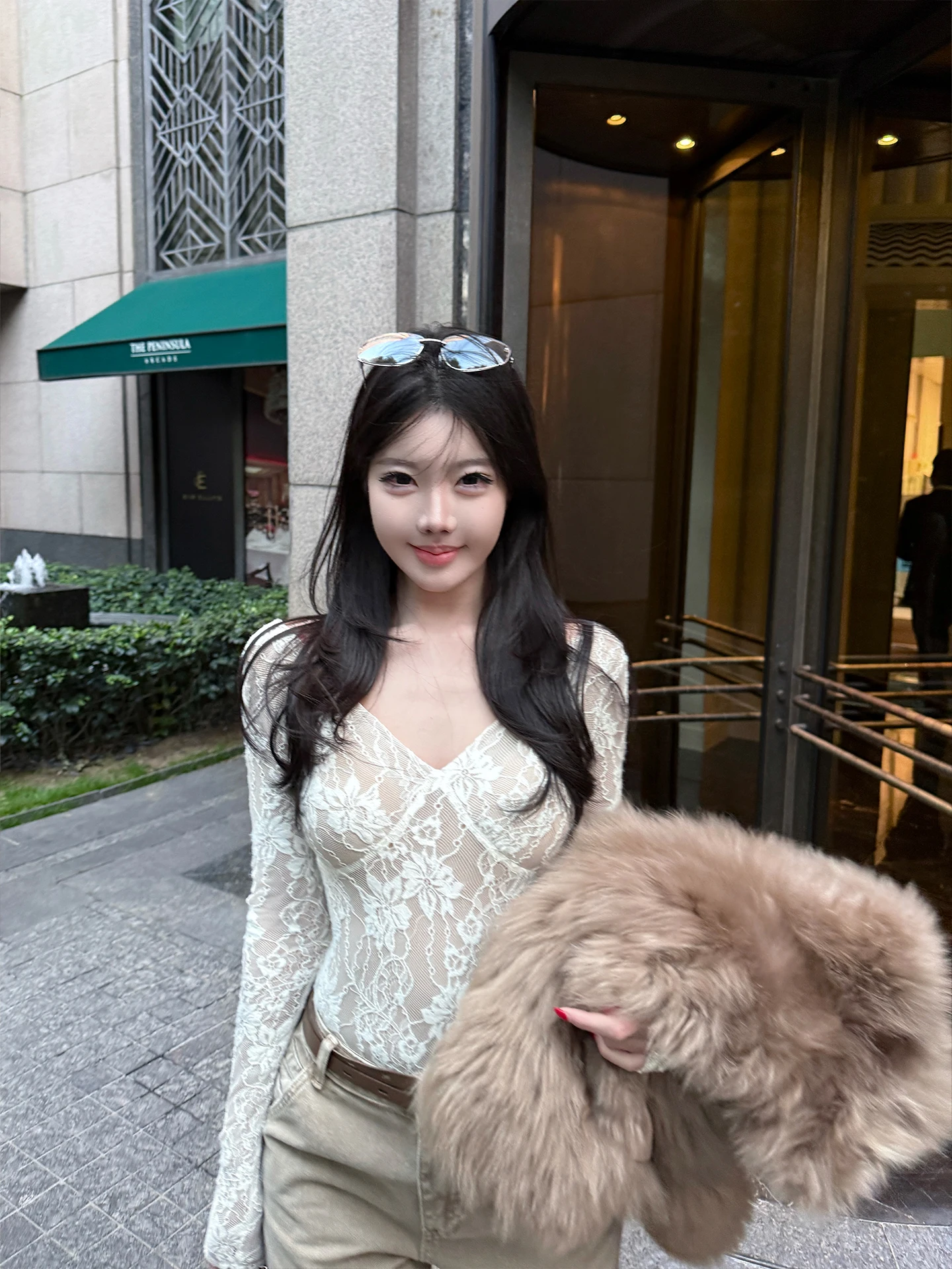 

Laareetoo Pure Desire Sexy Embroidered Lace Women's Spring One-Piece White Me Underwear Base irt Commute Straight High Wa...