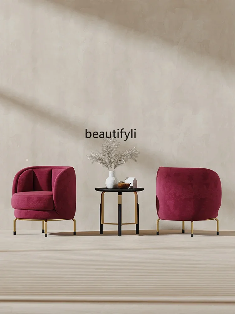 

YH13 Light Luxury Leisure Chair Living Room Modern Simple Personality Designer Model Sofa Hotel Wingback Chair