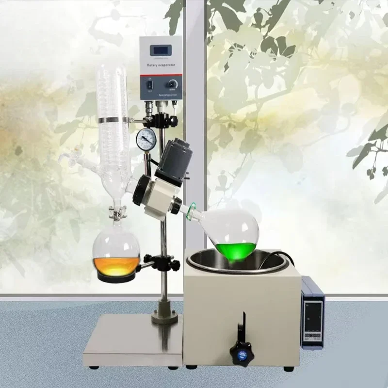 RE-201 Electric Rotary Flask Evaporator Essential Oil Distillation Machine Rota Evaporator Motor Core Extraction Rotovap Setup
