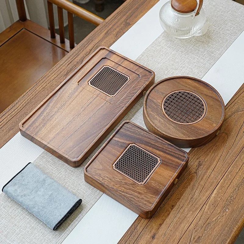 

Wooden tea tray for both dry and wet travel, set tray, drainage type Kung Fu tea set, bamboo tea sea