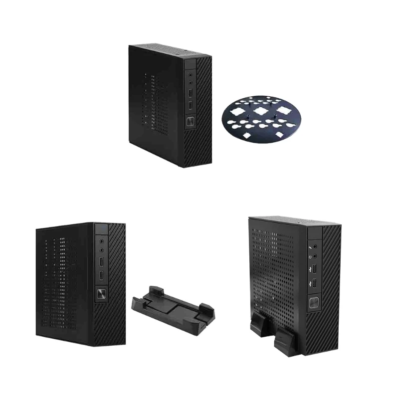 Boîtier HTPC en métal M06 MINI-ITX, châssis d'ordinateur avec support/supports suspendus