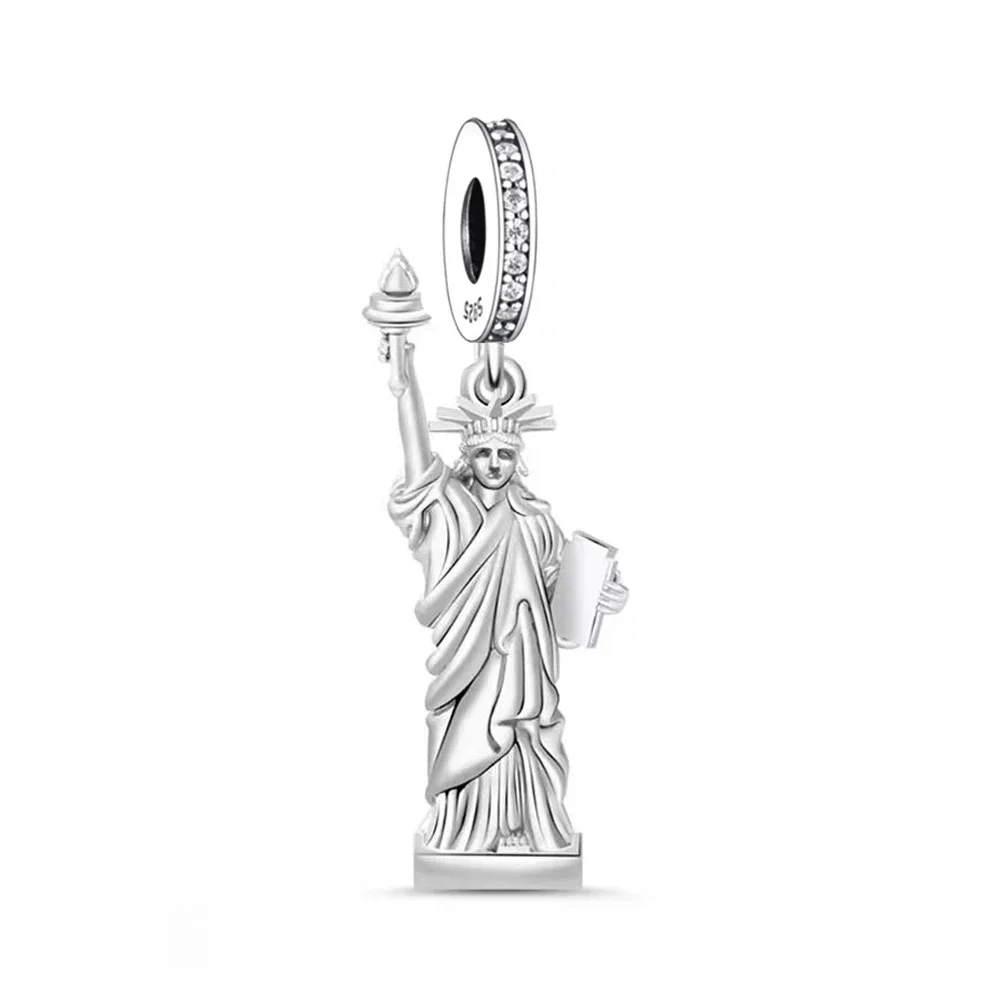 FC Jewelry Fit Original Pan Charms Bracelet 925 Silver New York Statua Wolności Wisiorek z koralików do tworzenia Berloque 2025 DIY — zdjęcie 2