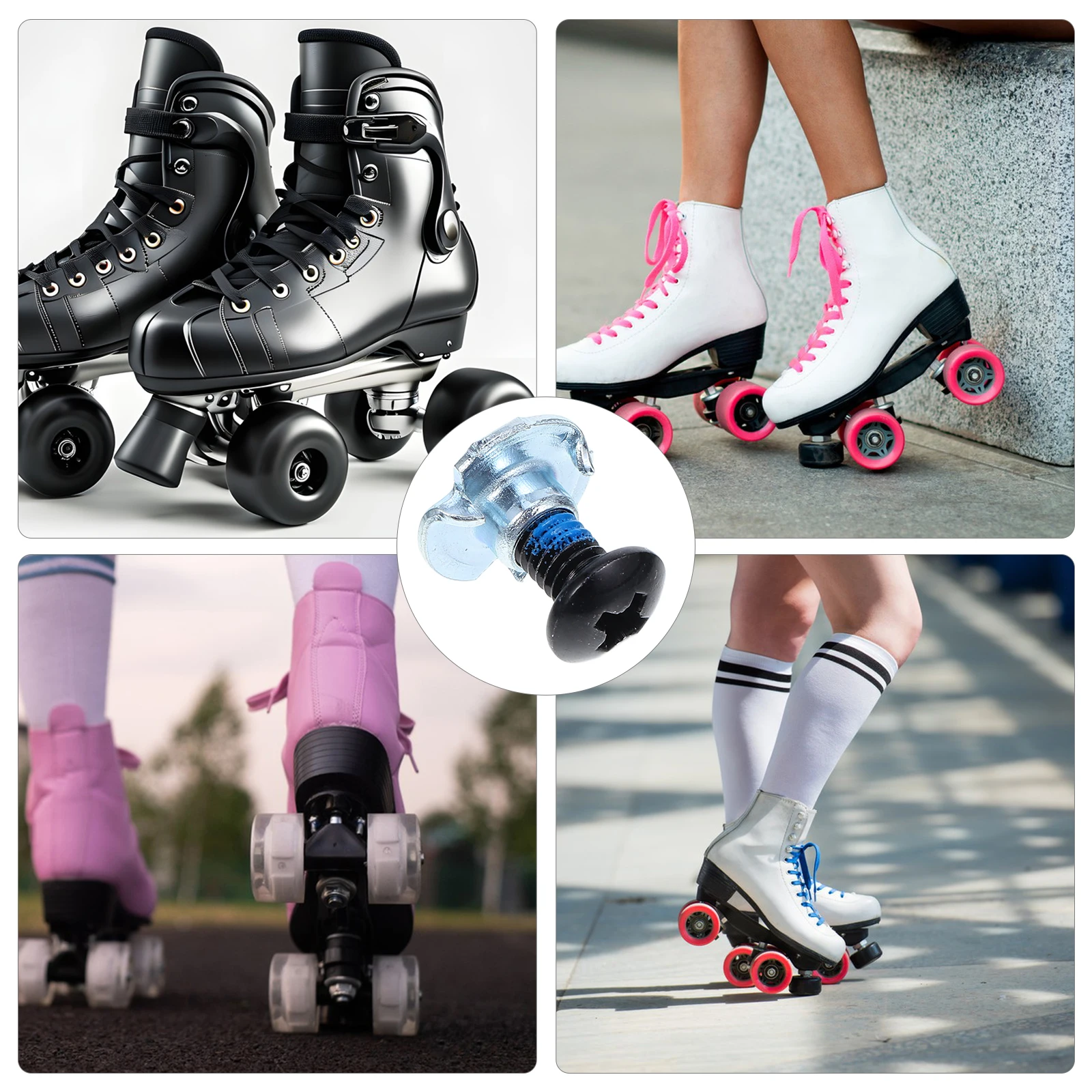 20 Sets Rollschuh-Zubehör, Inline-Skate-Ersatzteile, Design, verschleißfeste Schutzausrüstung für erwachsene Frauen