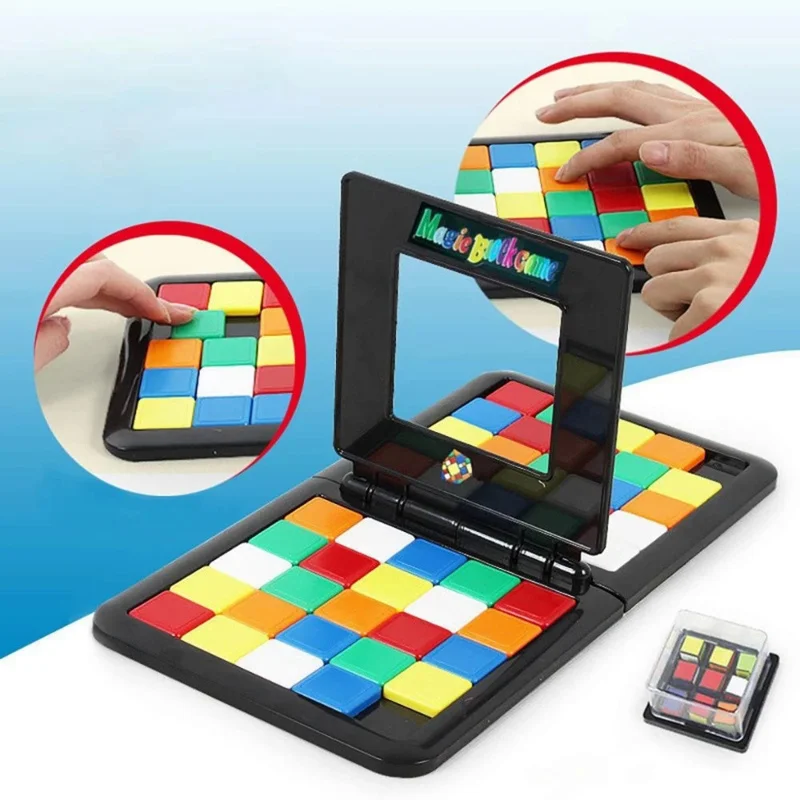 Children Square Race Game puzzle Learning Educational Huarong Road color battle Cube parent-child interactive desktop toys kids