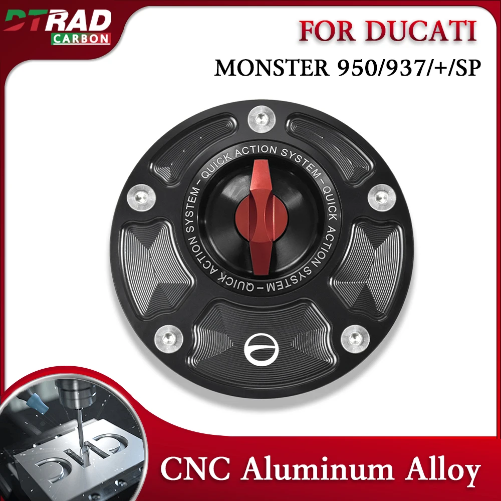 

New For DUCATI MONSTER 950/937/+/SP 821 1200/S 600-1200 Series CNC Keyless quick-release motorcycle Accessories Fuel tank Cover