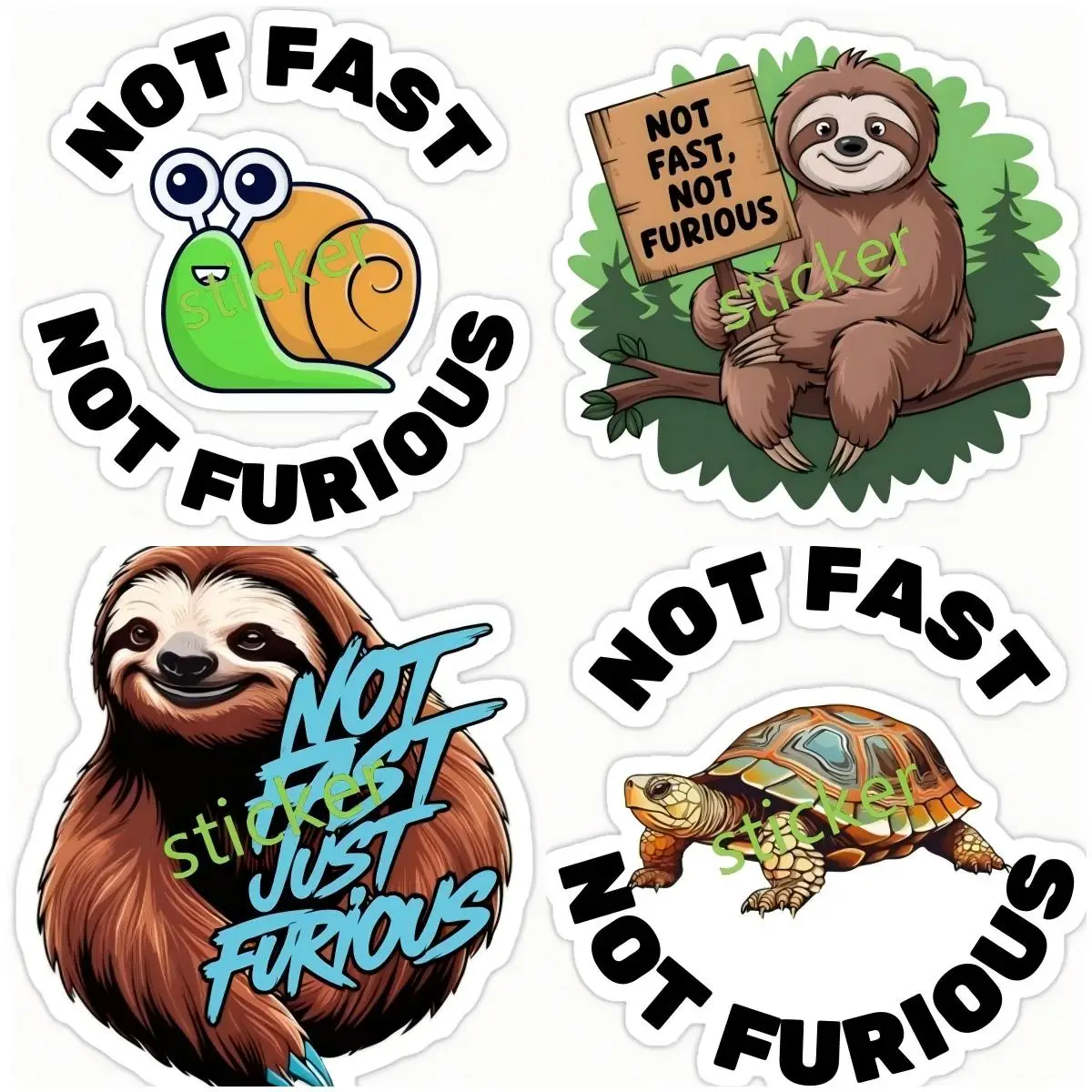 

Not Fast NOT FURIOUS Car Sticker for Car Windshield Trolley Case High Quality Waterproof PVC Vinyl Camper Decoration