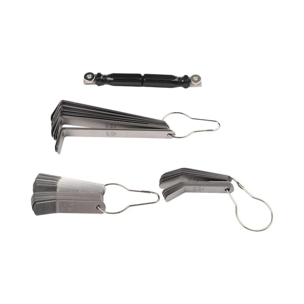 4-Piece Steel Feeler Gauge Kit Featuring Grinding Head Design for Accurate Gap Measurement in Valve Adjustment Workflows