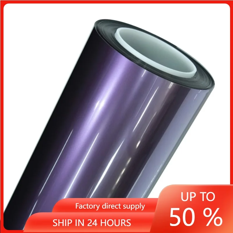 Glossy metallic purple self-adhesive car and motorcycle modification stickersdurable aluminum foilhigh-gloss platinum vinyl film