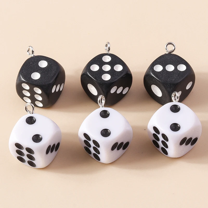 

20pcs Cute 3D Resin Cube Dice Charms Pendants for Jewelry Making Necklaces Earrings Bracelets Accesories DIY Crafts Supplies