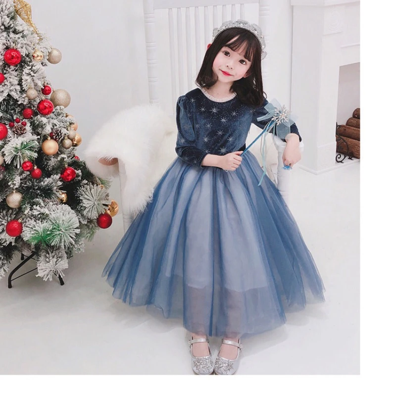 Toddler Girl Princess Dress Spring Long Sleeve Backless Kids Dresses Birthday Party Children Clothes Autumn Flower Girl Dresses