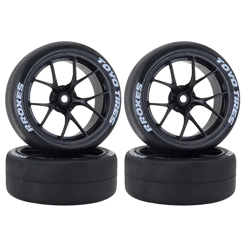 4szt 65mm Hard Drift Tire 1/10 Rc Drift Car On Road Touring Racing Car Tire Wheel For Tamiya Tt01 Tt02 Xv01 Ptg-2 Kyosho Hpi Hsp