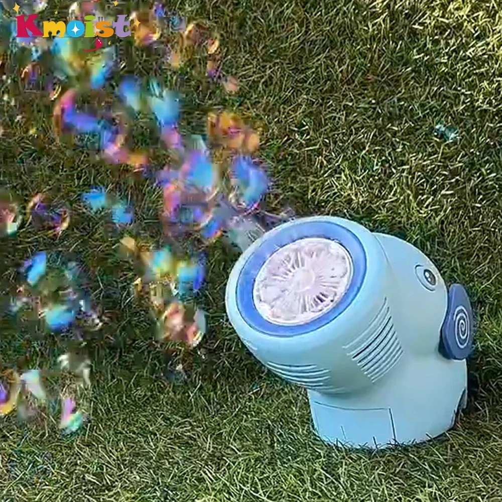 Automatic Bubbles Blower Toy LED Lights with Rechargeable Battery Cute Elephant Bubble Machine Kids Toys for Boys Children Gifts