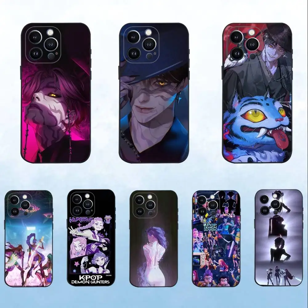 

Kpop D-Demon H-Hunters Phone Case For iPhone 16 15 14 13 12 11 Pro Max Mini X XS SE 7 Plus 16E Shockproof Non-Slip Cover Fundas