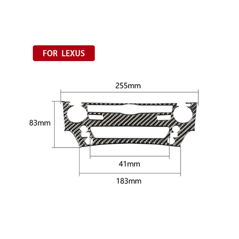 Car Central Control Navigation GPS CD Panel Decor Cover Sticker Decal for Lexus IS IS250 300 2006-2012 Auto Accessories