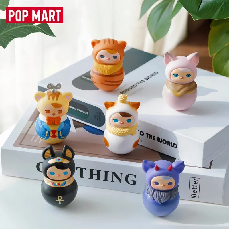 

POP MART Pucky Rolp Potp Kitty Series слепая коробка Guess Bag Mystery Box игрушки куклы милые аниме фигурки украшения куклы коллекция подарок