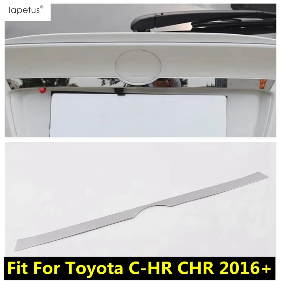 Car Rear Trunk Tail Gate Back Door Strip Decoration Cover Trim Fit For Toyota C-HR CHR 2016 - 2022 Stainless Steel Accessories