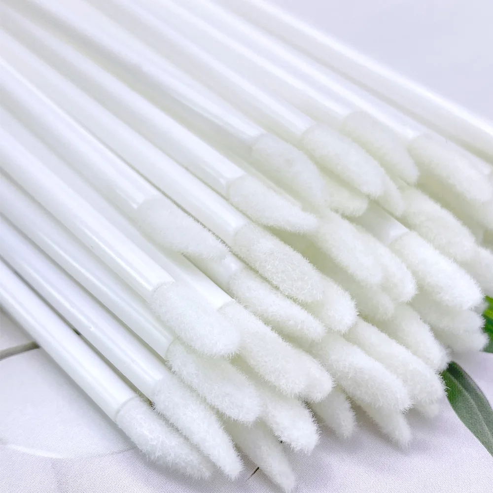 100/500 pièces pinceaux à lèvres jetables cosmétique brosse à lèvres rouge à lèvres brillant baguettes nettoyant applicateur fard à paupières maquillage brosse outil