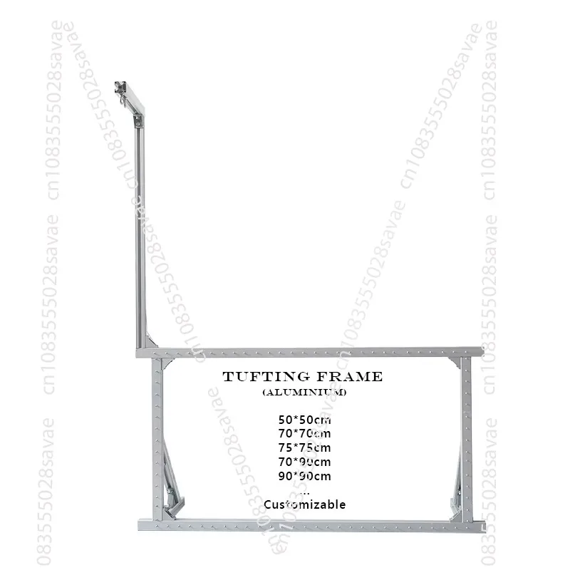 Aluminum carpet studs 90 * 70 cm, fabric frame, with yarn holder - simple design