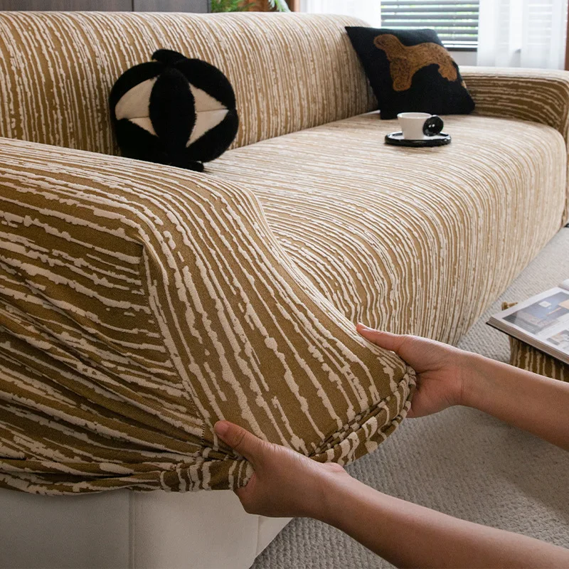 1PC-New Anti Cat Scratch Sofa Cover All Inclusive Universal Set Jacquard Plush Elastic Sofa Protective Cover