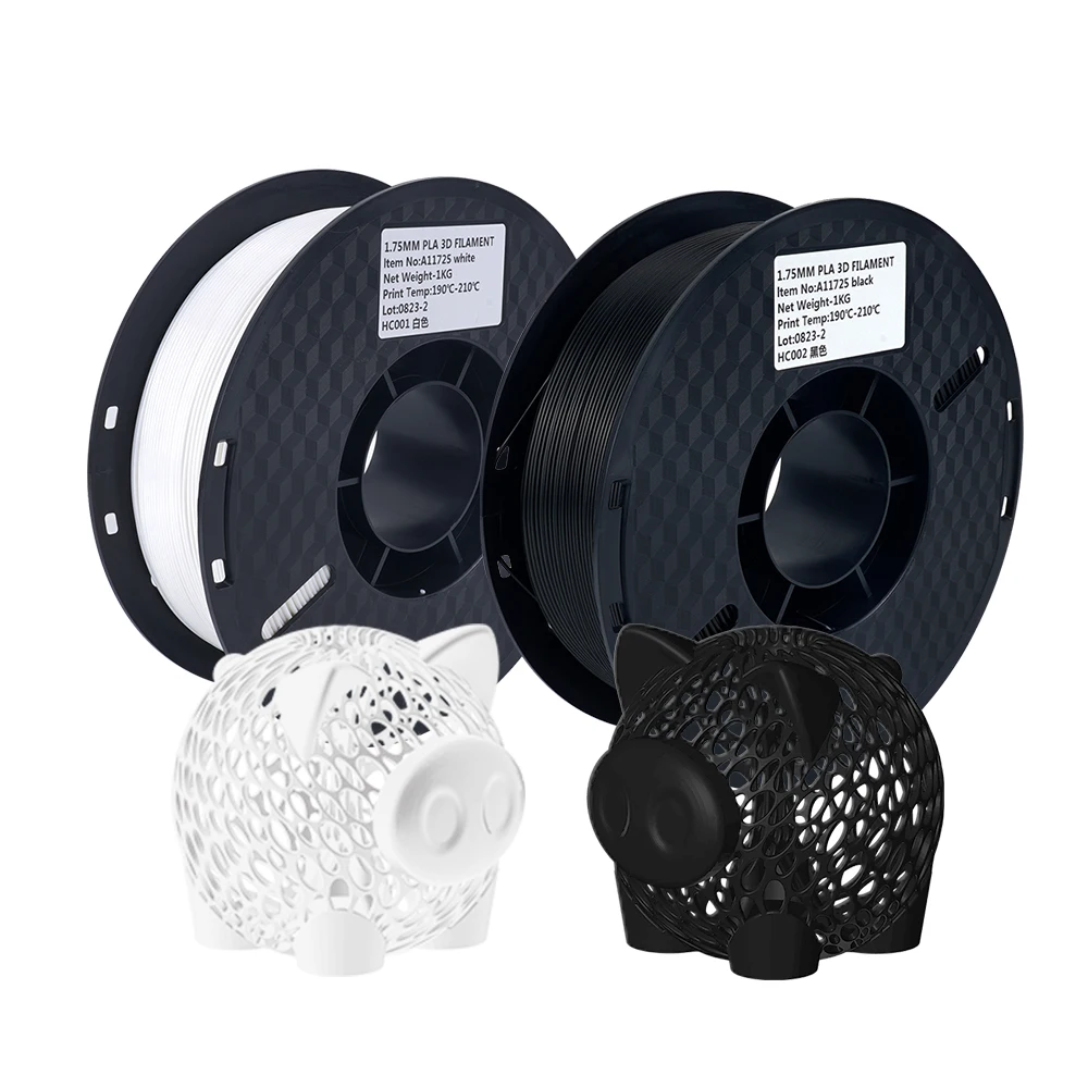22LBS PLA PETG Filament 1,75 mm Maßgenauigkeit +/- 0,03 mm Schwarz Weiß Grau Mehrfarbige 3D-Druckermaterialien für FDM 3D-Drucker – Detail 7