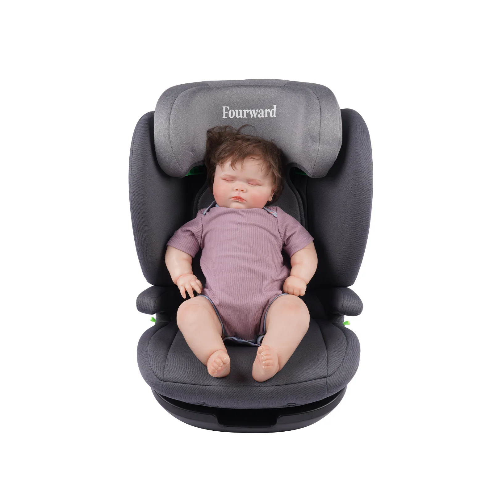 AP03 KL005 Siège auto enfant gris/noir avec certifié ISOFIX,ECE R129, pour 3 à 12 ans, 100-150 CM, 1