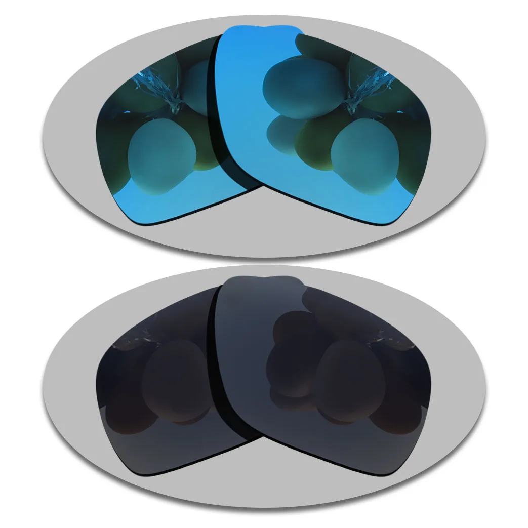 Sky Blue&Grey Black Lenses Replacement For-Oakley Breadbox Polarized Sunglasses