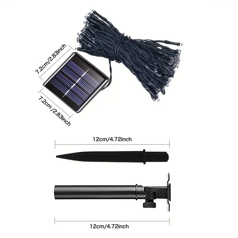 أضواء LED الشمسية للماء ، أضواء النجوم الحديقة ، أضواء سلسلة ديكور الفناء في الهواء الطلق