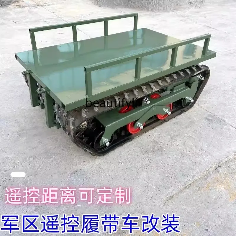 Motor remote control chassis all-terrain crawler vehicle mountain orchard farm handling modification