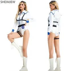 Women Sexy Tin Man Warrior Cosplay Costume Halloween Alien Astronaut Space Fancy Dress Carnival Party Stage Performance Dress Up