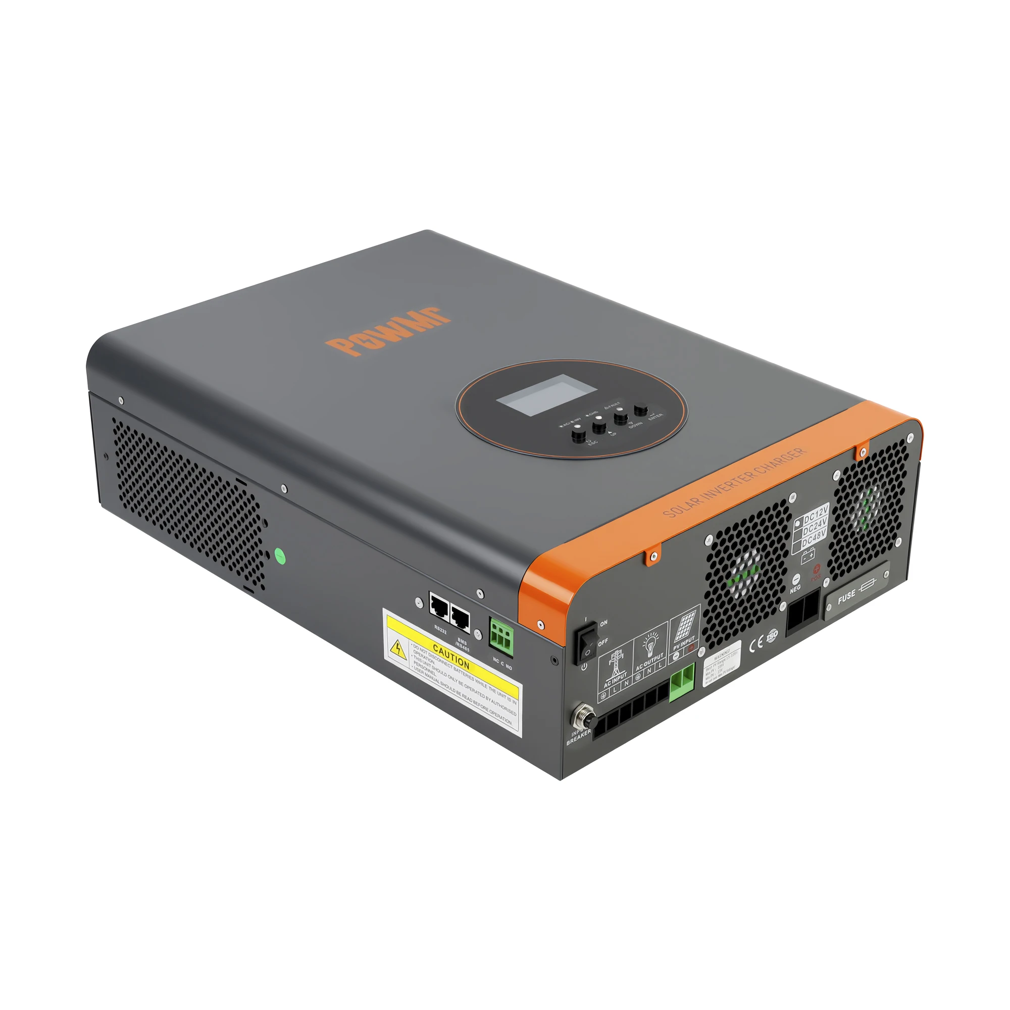 PowMr 1.2KW Low-Frequency Hybrid Inverter DC 12V 110/120V AC MPPT 60A Solar Charger Off Grid Inversor Fit for LifePO4 Home Use - Detail 1