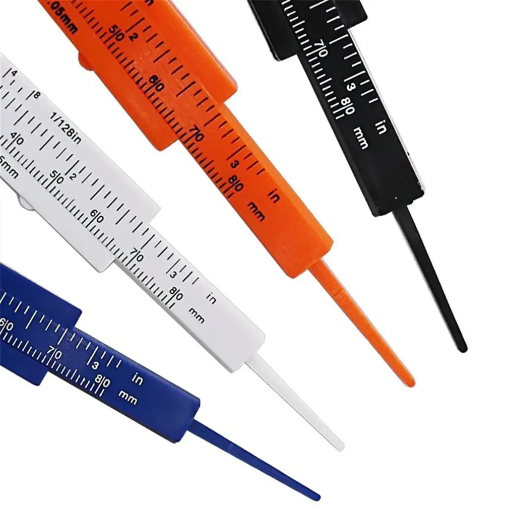 Portable Double Scale 80MM Plastic Eyebrow Measuring Vernier Caliper Ruler Plastic Permanent Makeup Measurement Tools Student