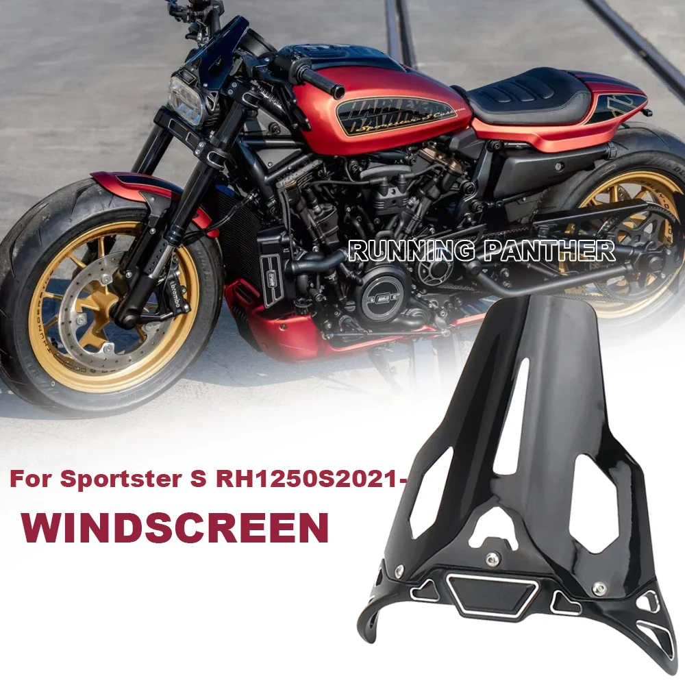 

Motorcycle PC Windscreen Screen Windshield Fairing Accessories Black For Sportster S SPORTSTER S RH1250S 2021 2022 2023