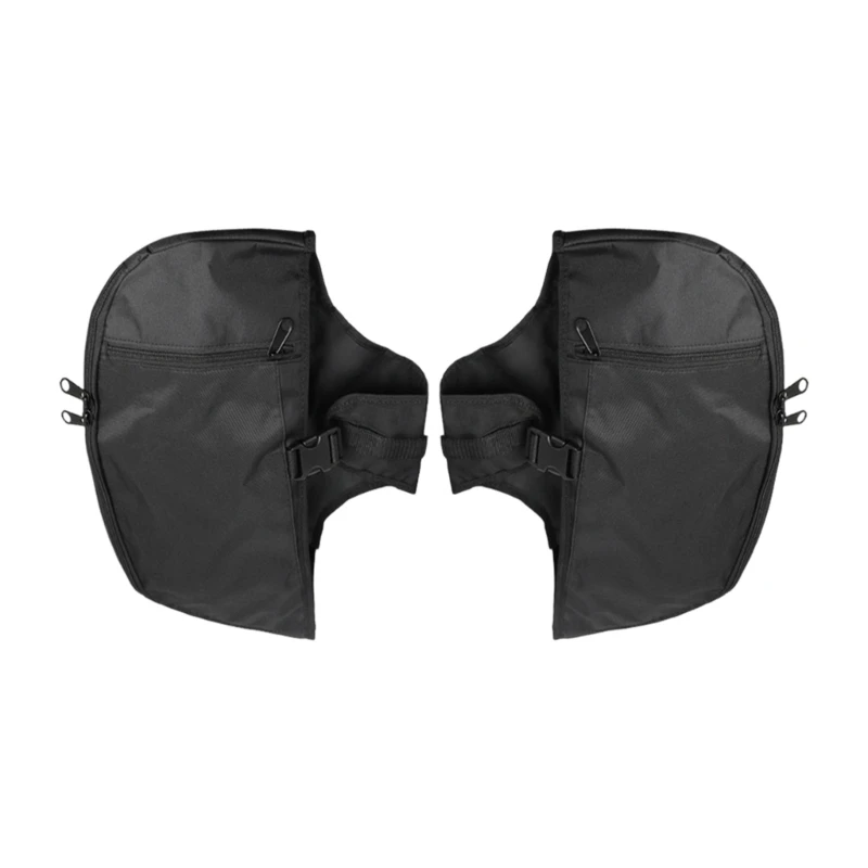M76E Werkzeugtaschen für Motorräder und Fahrräder, Paar, Nylon-Schutzbügel-Tragetaschen mit Außentasche vorne, Hauptfach und – Detail 1