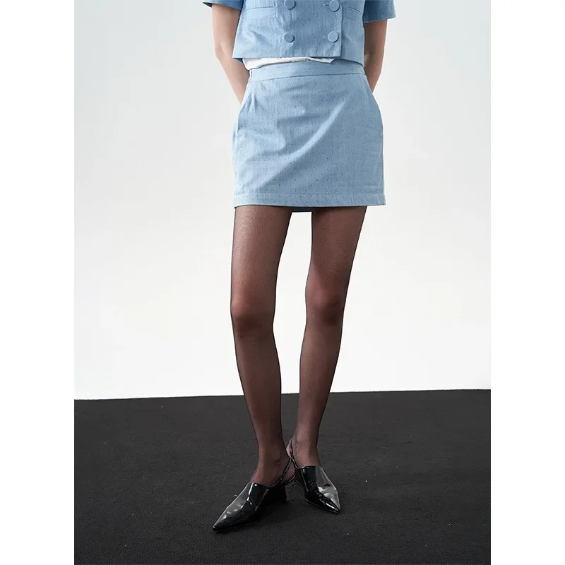

Pop Summer Bodycon Mini Dress With Rhinestones Streetwear Original Design Cotton Skirt For Women Niche Skirt 4129512