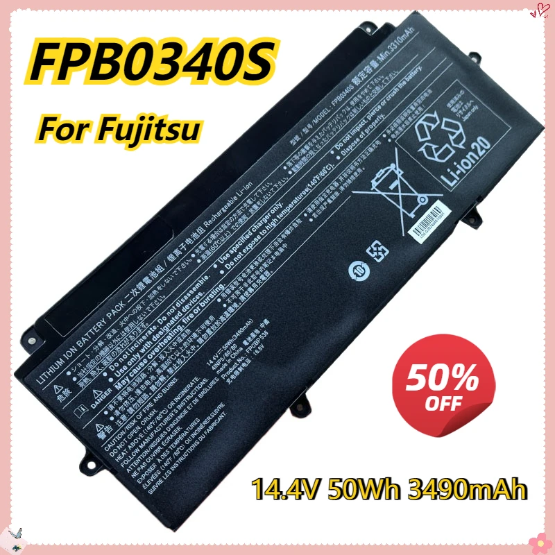 50Wh 3490mAh 14.4V  FPB0340S FPCBP536 Laptop Battery for Fujitsu LifeBook  U938 U937 U939 U939X CP737634-01