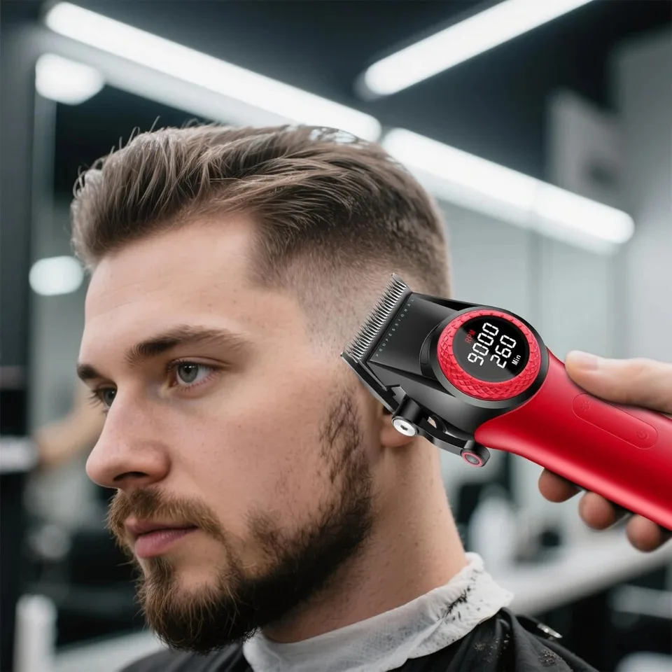VGR 001 Men's Hair Trimmer with LED Display, 9000 RPM