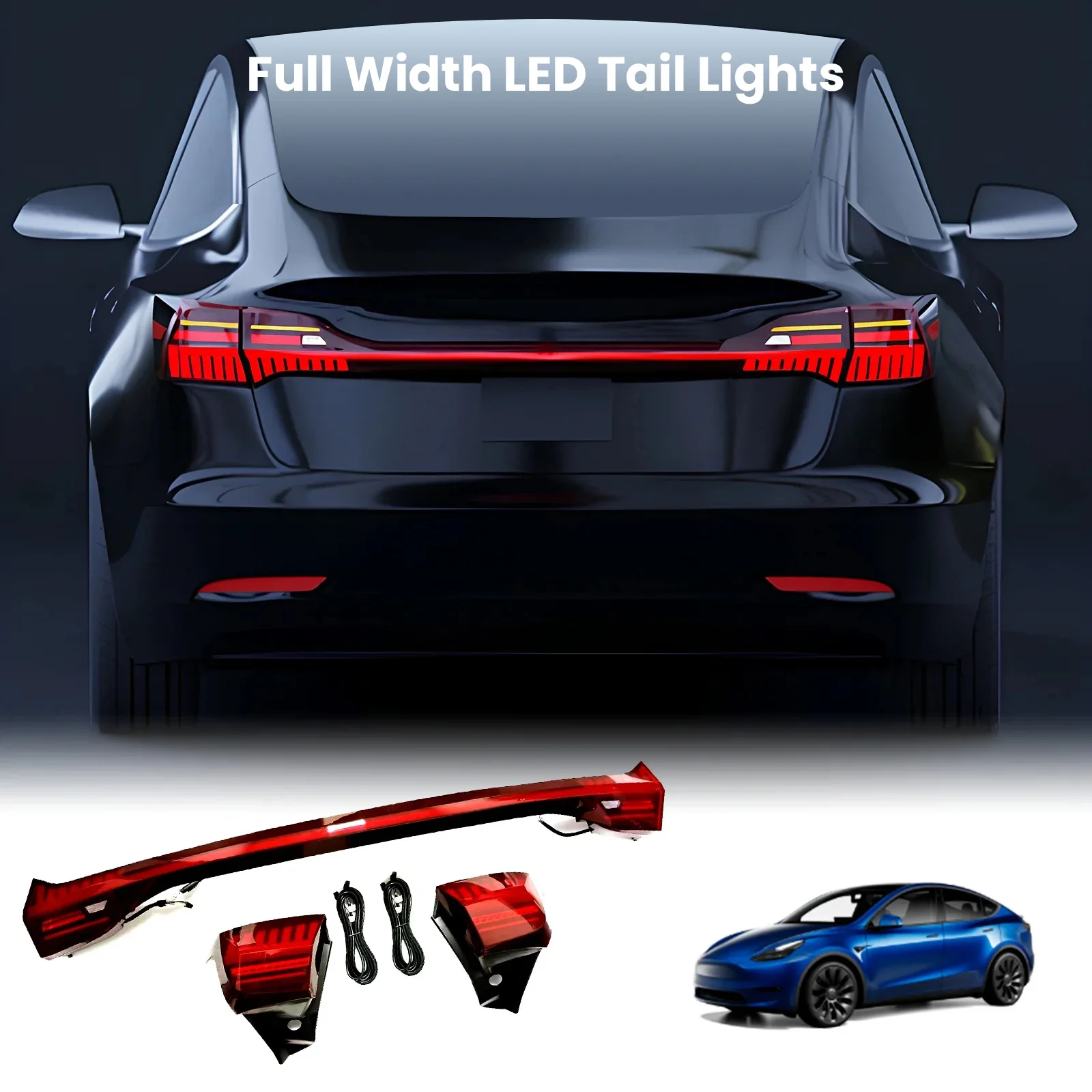 

Rear Lamp Outer LED Tail Light Brake Lamp for Tesla Model Y Cyber Styling Full Width Taillights Turn Signal Running Lamp
