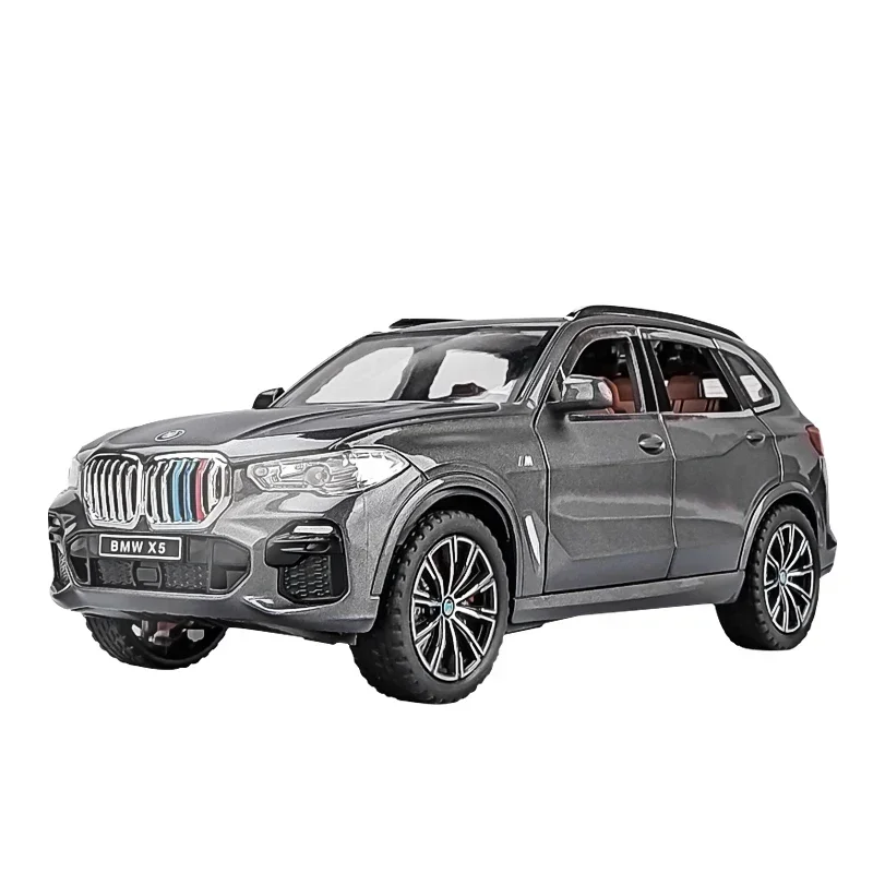 X5 سبيكة SUV نموذج سيارة محاكاة 1/24 BMW مع ضوء الصوت الأطفال المعادن دييكاست لعبة مجموعة السيارات مصغرة Voiture