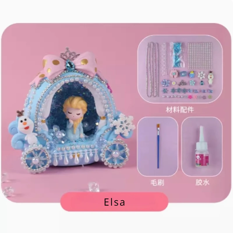 Disney Cartoon gefroren Elsa Schnee wittchen die kleine Meerjungfrau Ariel DIY gemacht Nachtlicht Desktop-Modell Spielzeug Ornamente kreative Geschenke