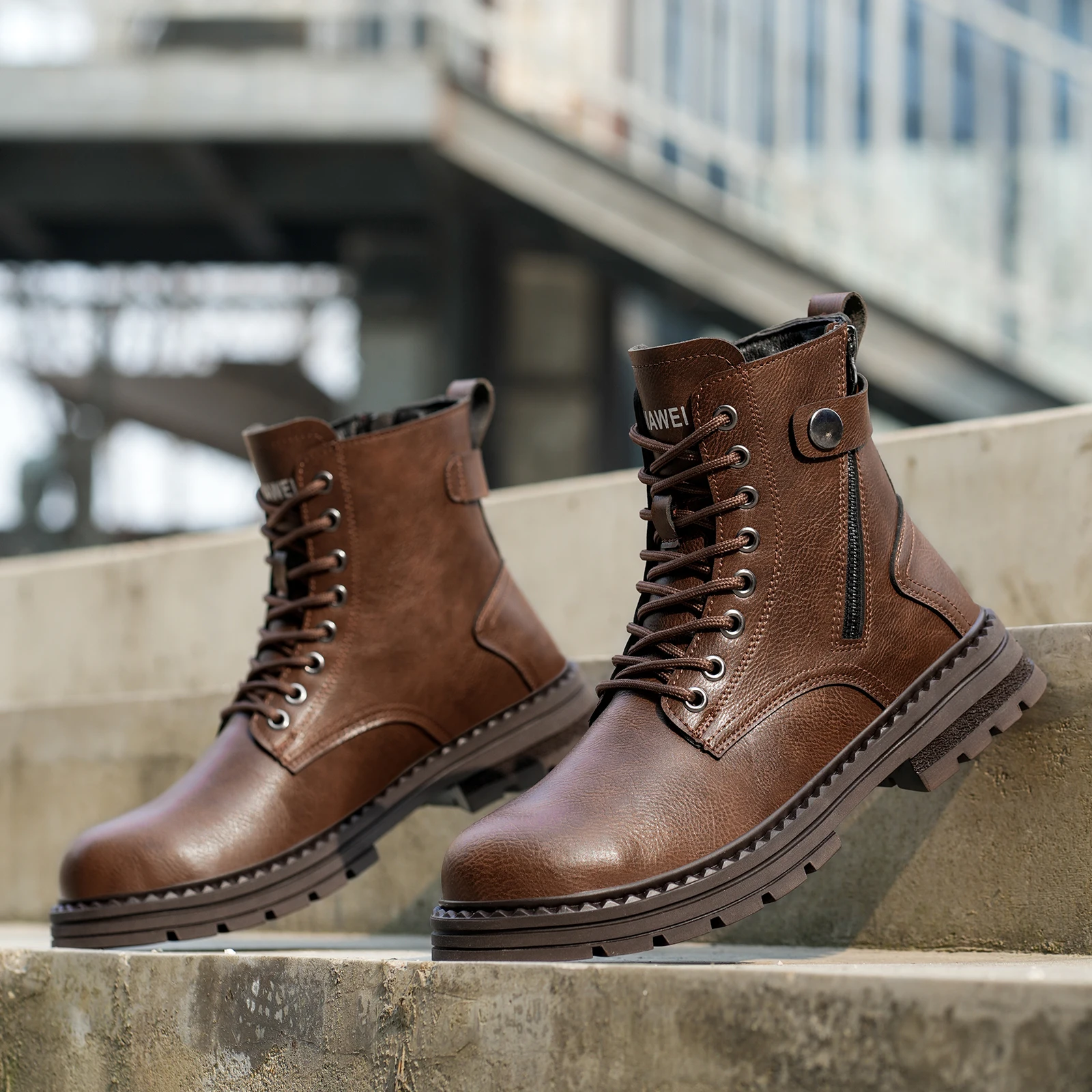 High Top Waterproof Shoes Work Safety Boots Anti-smash Puncture-Resistant Working Botas Construction Shoes For Men