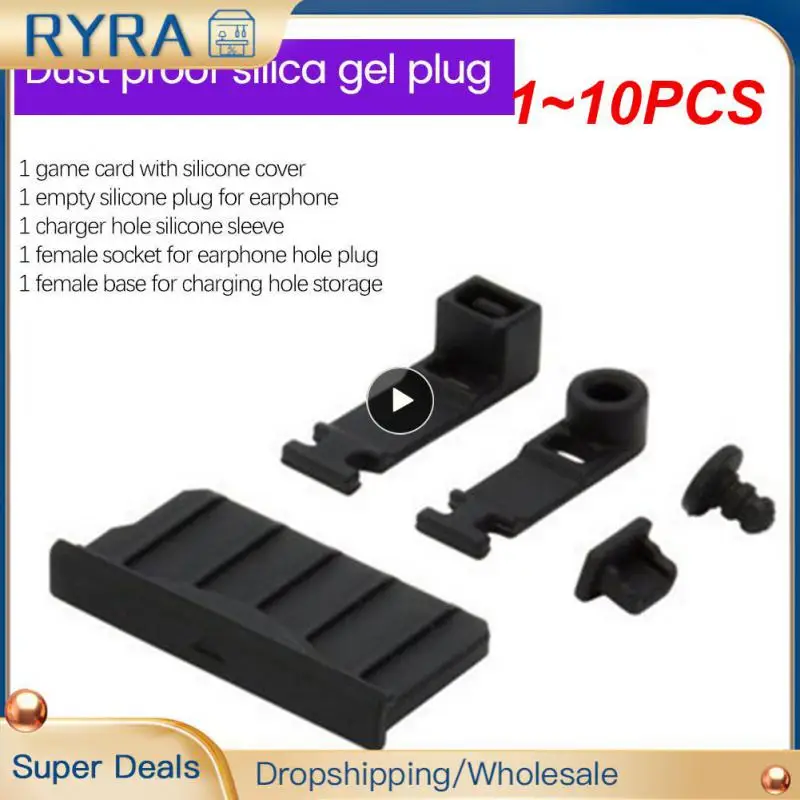 1~10PCS Cover Card Slot Silicone Black High Quality For New 3ds Xl/ Ll 3dsxl 3dsll 2ds Cover Anti-dust Plug Earphone Jack