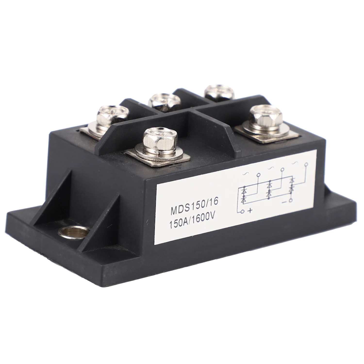 MDS150A 3-Phase Diode Bridge Rectifier 150A Amp 1600V Copper 150 Celsius 80X40X33Mm Metal Case Diode Bridge Control