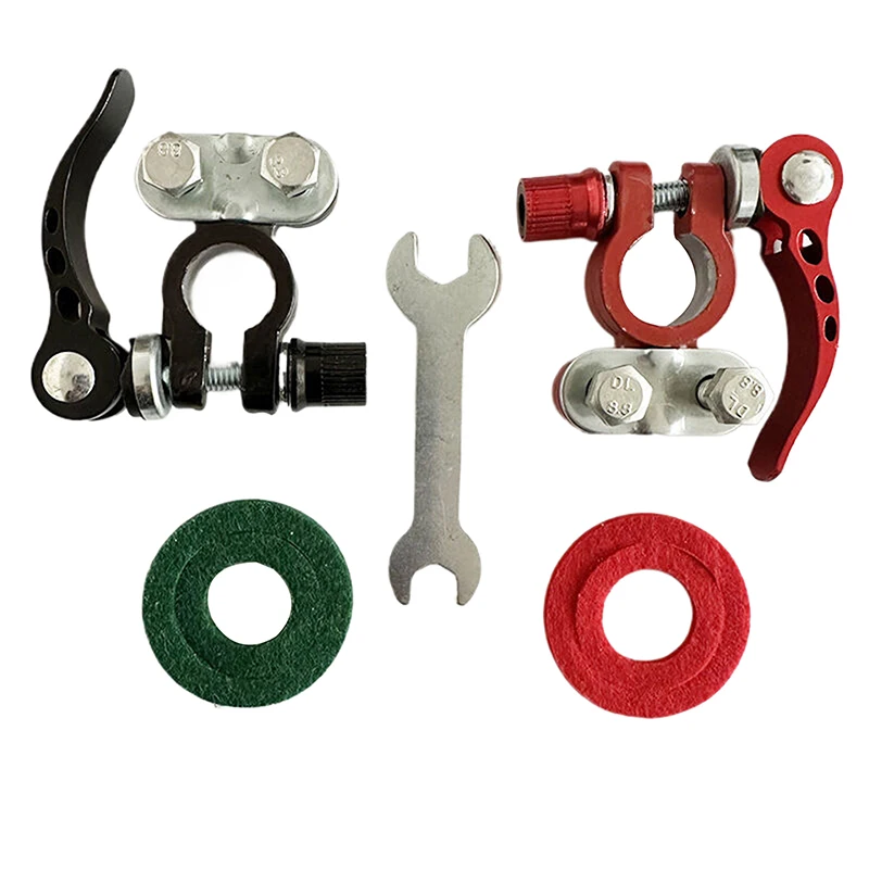 New A Pair Of Car Battery Terminal Connectors Battery Clips Quick Release Disconnect 12V 24V Battery Cable Car Accessories