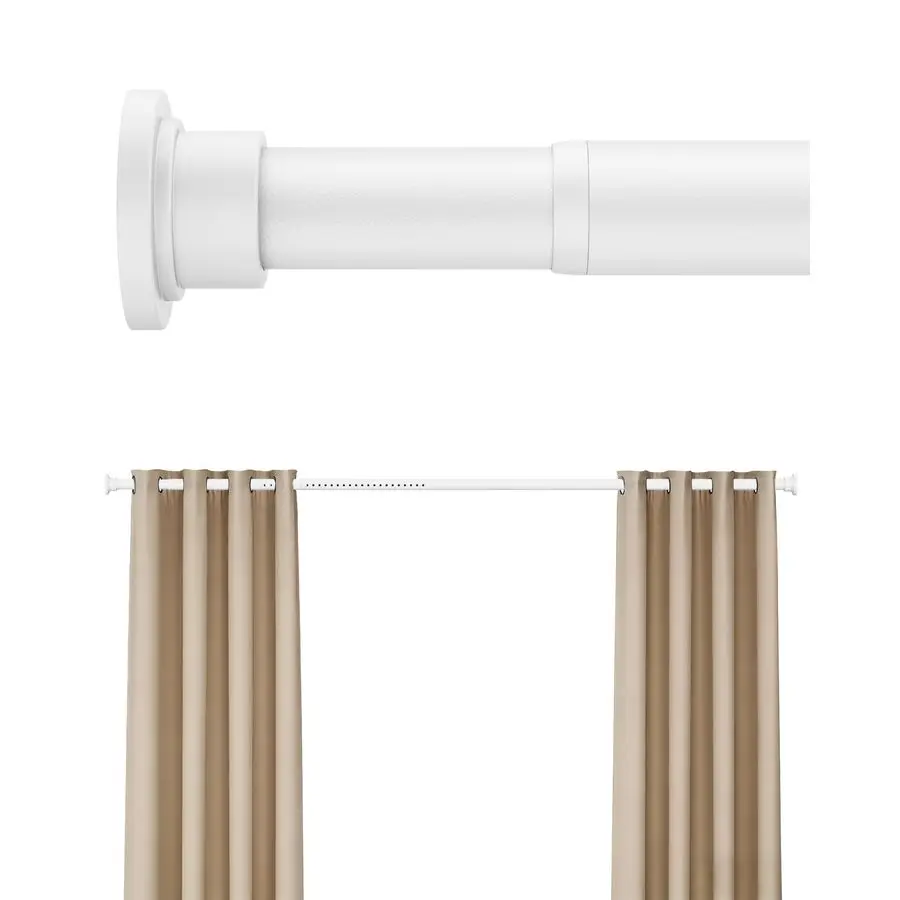 

Curtain Rod by , 42 to 123 Inch, Heavy Duty Tension Rod for Windows, AntiSlip White Curtain Rod Spring Tension, Adjustable Sprin