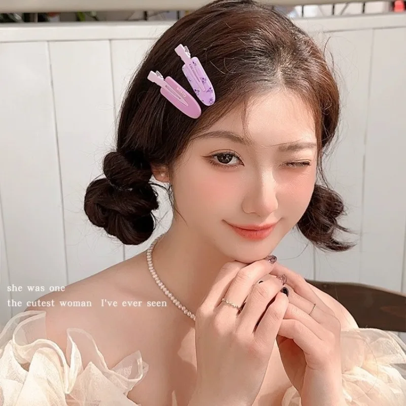 YHJ 2pcs Fruit Series Seamless Hair Clips Summer Hairpin No Crease Acrylic Barrettes Fixed Hair Clip for Girls Hair Accessories