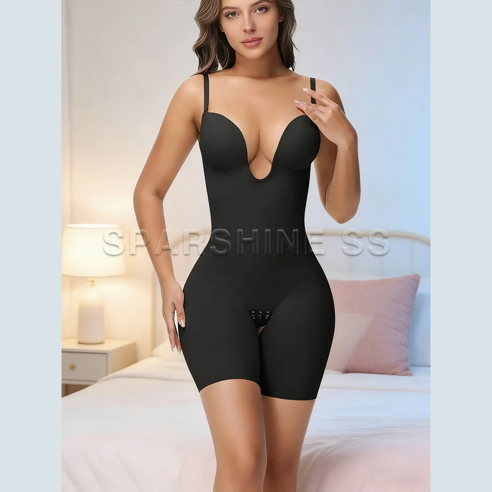 Fajas Women One-piece Shapewear Slim Fit Body Shaper with Bra Compression Tummy Control Corset Hip Enhancer Butt Lifter
